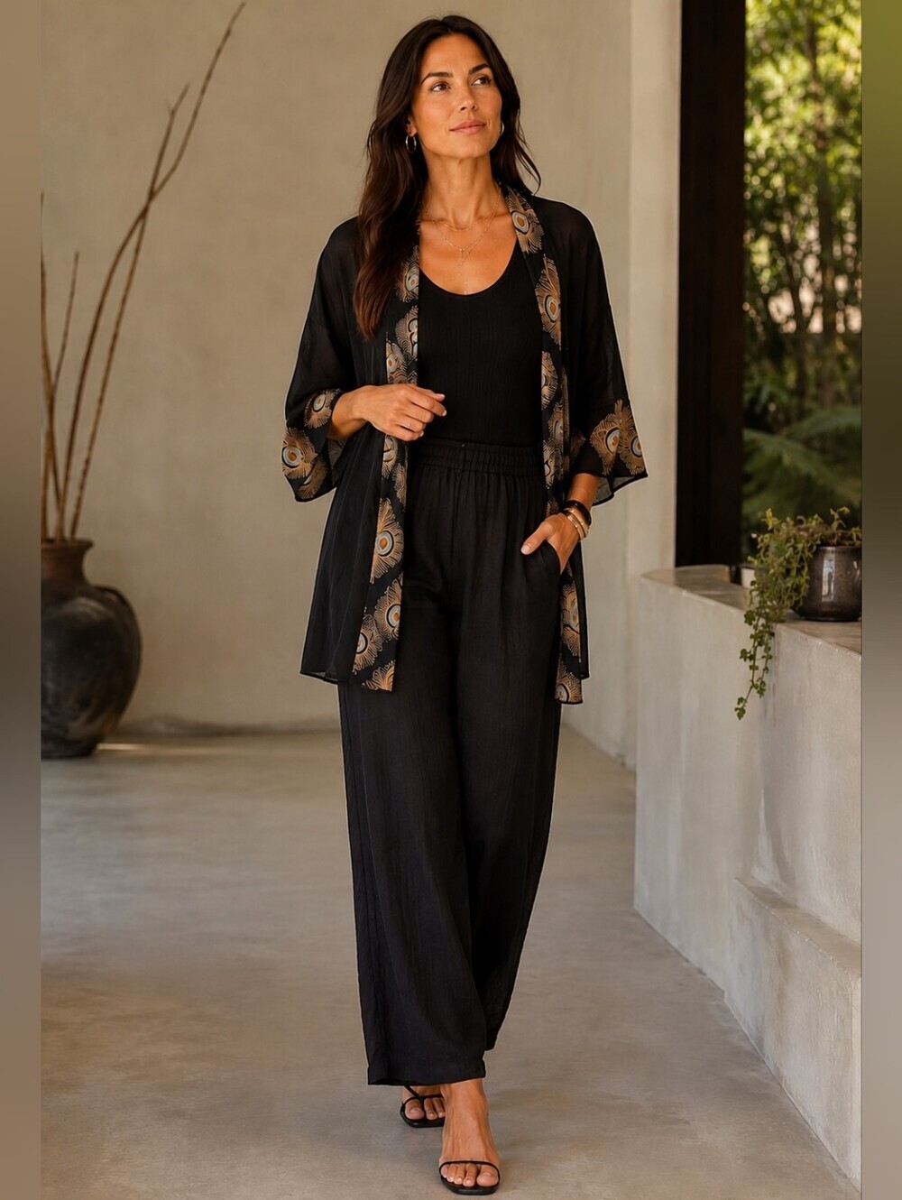 Citron Santa Monica Silk Kimono Topper